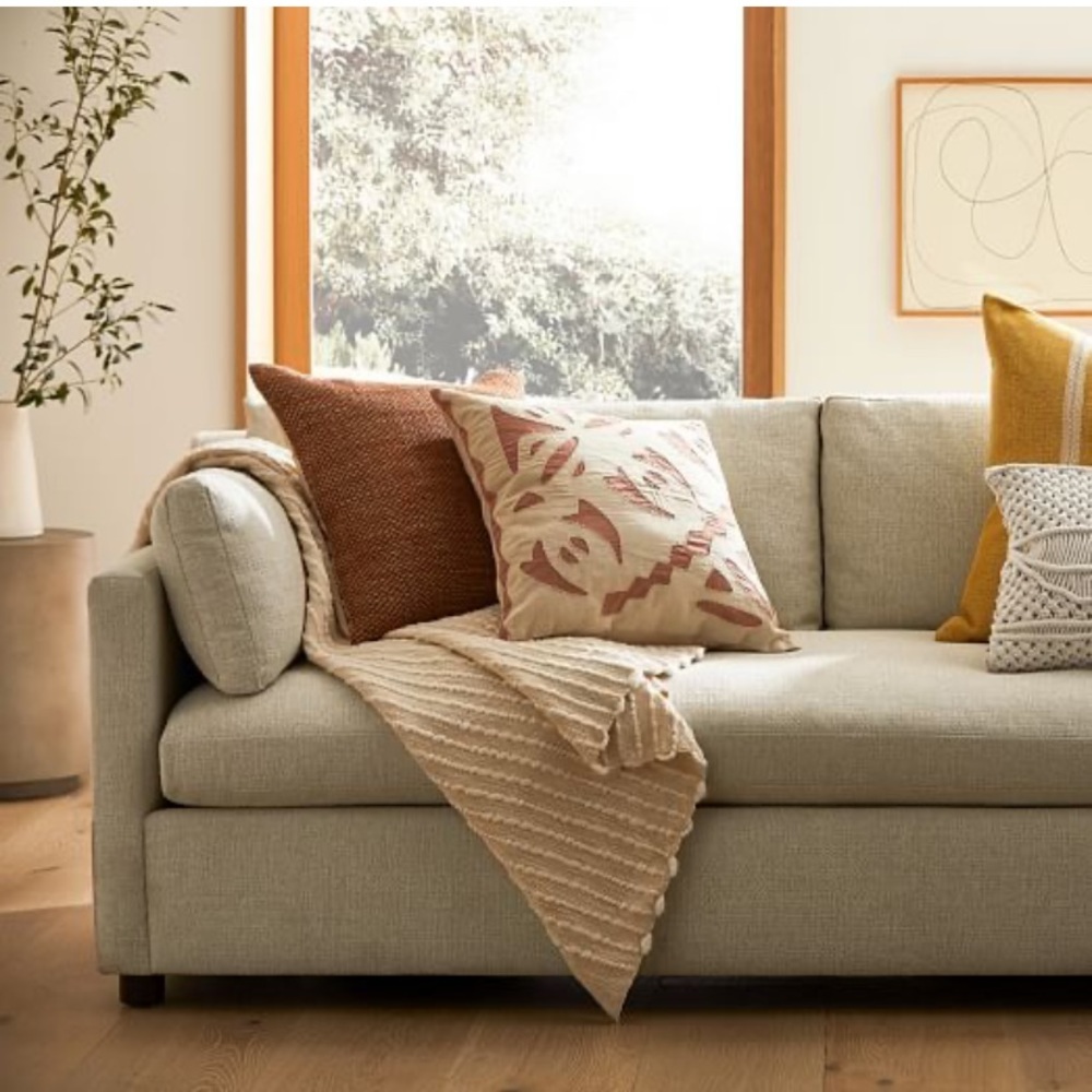 West Elm Barcela Reverse Applique Pillow Cover 2 available